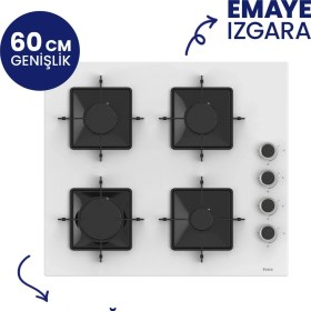 Resim Ferre Steamart-Fryart-Silentart Serisi Beyaz Set ( QEP64CB+SS206+D087-SA ) Emaye Izgara 