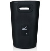 Resim Outdoor Taşınabilir Katlanır Lavabo PVC Katlanabilir Kova Siyah 
