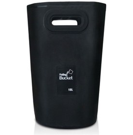 Resim Outdoor Taşınabilir Katlanır Lavabo PVC Katlanabilir Kova Siyah 