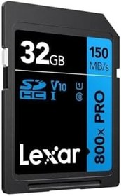 Resim Lexar 32Gb 800X Pro 150Mb/S Sdhc Hafıza Kartı 