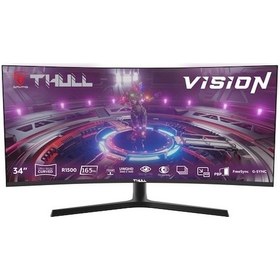 Resim THULL Vision TG-UWQHD34C 34" 1ms 165Hz Uwqhd (Hdmı+2xdp) Va Frameless Qhd Curved Gaming Monitör 
