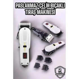 Resim Bilfold Yeni Nesil Tıraş Makinesi Uzun Şarjlı Paslanmaz Çelik Bıçaklı 