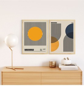 Resim Huhuli Ahşap Çerçeveli 2 Li Modern Tablo Huhu244 