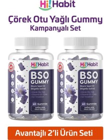 Resim Hi Habit Çörek Otu Yağı Gummy D3 Çinko Takviyeli 2x60 Adet 