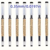 Resim 7'li Japon İnce Jel Kalem Seti, 0.35/0.5mm Hızlı Kuruyan Nötr Mürekkep, Plastik Malzeme, Okul ve Ofis Kullanımı İçin Uygun, Akıcı Yazım - Siyah, Mavi, Kırmızı Mürekkepli 