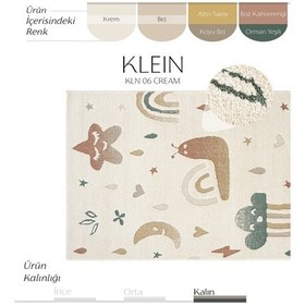 Resim Cool Halı Klein 06 Çocuk Halısı Yumuşak Dokuma Kalın Çocuk Odası Halısı Pastel Renkli Bebek Halısı 
