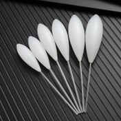 Resim 1 adet 10g-50g Beyaz ABS Balıkçılık Yüzeri Yardımcı Bobber - Yavaş Batan & Yüzen Su Atma Yardımı Sazan ve Deniz Yem Takımı için, Gözyaşı Tasarımlı Dayanıklı Metalik Çubuk, Su Atma Aracı | Şık Balıkçılık Aracı | Dayanıklı Balıkçılık Ekipmanı, Üst Su Balıkçılık Yemleri 