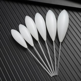 Resim 1 adet 10g-50g Beyaz ABS Balıkçılık Yüzeri Yardımcı Bobber - Yavaş Batan & Yüzen Su Atma Yardımı Sazan ve Deniz Yem Takımı için, Gözyaşı Tasarımlı Dayanıklı Metalik Çubuk, Su Atma Aracı | Şık Balıkçılık Aracı | Dayanıklı Balıkçılık Ekipmanı, Üst Su Balıkçılık Yemleri 