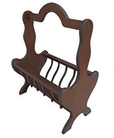 Resim Bengi Ticaret Gazete Sehpa 12621 Model Kayın Mdf Torna Tabla Parlak Ceviz Boya Tutmalık El Yapı 