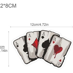 Resim Redline Grafik Poker Kağıdı Sticker 