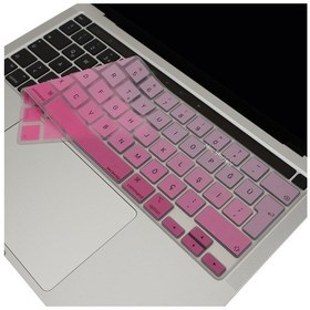 Resim Apple Uyumlu MacBook Pro Klavye Kılıfı 13 İnç M1-m2, Türkçe Q A2338 A2289 A2251 A2141 Gradient Pembe 