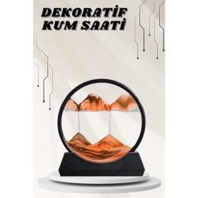 Resim MCM Group Dekoratif Kum Sulu Kum Saati Yuvarlak Şık Kum Tablosu Kum Saati Şeklinde Kum Tablo 