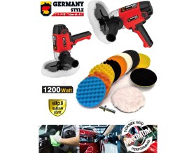 Resim Germany Style 99756VFX 6 Kademe Devir Ayarlı 1200 Watt Polisaj Makinesi Zımpara Pasta Cila Makinesi 