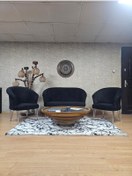 Resim SEVİNÇ MOBİLYA TEDDY Takım Krom Kaplama Telli Ayak Çay Seti Koltuk - Berjer , Balkon, Salon, Ofis 