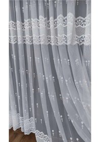 Resim Atl Zemin Tül Perde 12069 Özel Model 1x3 Sık Pile 