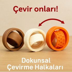 Resim Frostblack 3’lü Dokunsal Jiroskopik Stres Çarkı Halkaları – Fidget Stres Giderici Oyuncak 