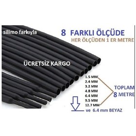 Resim Isıyla Daralan Makaron Kablo Seti Sihrink 8 Çeşit 1 Er Metre 