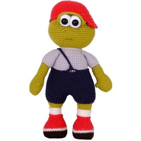 Resim Amigurumi Kaplumbağa Tosbik - Kırmızı Şapkalı - Anatoya 