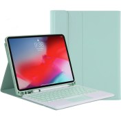 Resim Sunsky YT11B-A Bluetooth Klavye Kılıfı Için iPad Pro 11 Inç (2020) & (2018)AÇIK Yeşil (Yurt Dışından) 