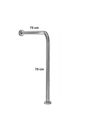 Resim Genel Markalar Maxıflow Ø32 Paslanmaz Yerden Duvara Tutunma Barı (75x75cm) 