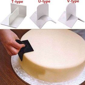 Resim 1 Adet, Fondan Kaplama Düzleştirici, Pasta Yüzeyi Parlatma Kalıpları, Pasta Süsleme Şeker Hamuru Kazıyıcı Kürek Aracı, Pişirme Araçları, Mutfak Aksesuarları 