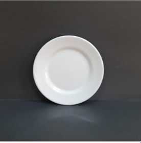 Resim 4 Adet Kırılmaz Melamin Çizgi Tatlı & Yemek Servis Tabağı 17 Cm - Beyaz Beyaz 