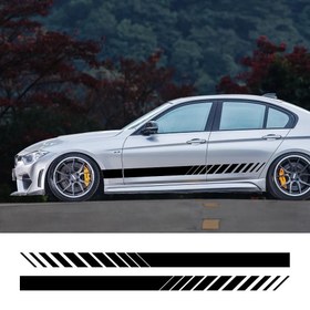 Resim BMW E39 E46 Mercedes Benz Citroen için Araba Yan Kapı Stickerları Gövde Çizgileri Trim Vinil Film Çıkartması ACURA Otomobil Dış Aksesuarları 