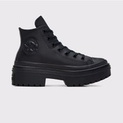 Resim Converse Chuck Taylor All Star Lugged Heel Kadın Siyah Deri Platform Sneaker Düz A10369c Siyah 