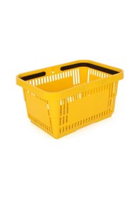 Resim 22 Lt Plastik Alışveriş Sepeti - Market El Sepeti Sarı 