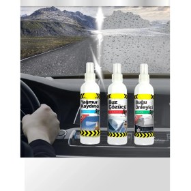 Resim Ankaflex Buz Çözücü Buğu Önleyici Yağmur Kaydırıcı Sprey Seti Araç Cam Araba Camı Buzlanma Önleyici Giderici 250 ml 