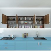 Resim Kenzlife hazır mutfak konsta cvz 060*150*22 mutfak banyo dolabı kapaklı raflı 