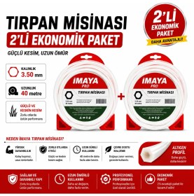 Resim İmaya Pro Tırpan Misinası 3.5mm 40MT 6 Köşe | 2'li Ekonomik Paket 