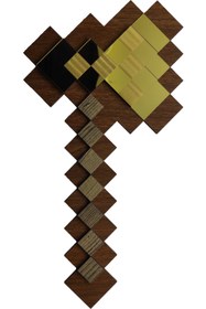 Resim Payitaht Tablo Minecraft Altın Balta 3 Boyutlu Ahşap Duvar Dekorasyonu 