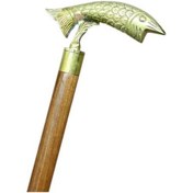 Resim Pirinç Balık Tasarımı Baston 