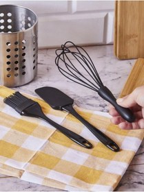 Resim Perotti 15398 Mundo 3'lü Set Çırpıcı,spatula Ve Fırça Çırpıcı Seti Siyah Renkli 