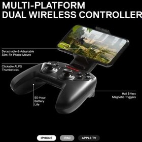 Resim SteelSeries Nimbus+ Bluetooth mobil oyun kumandası, iPhone Mount + 4 aya kadar ücretsiz Apple Arcade, 50 saatten fazla pil ömrü, Apple lisanslı, iOS, iPad, TV için üretilmiştir 