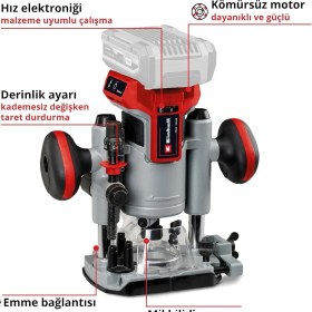 Resim Einhell Professional Akülü Dik Freze Tp-Ro 18 Li Bl-Solo Power X-Change (18 V, Li-Ion, 35 mm Hareket 