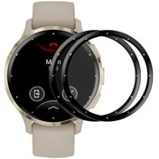 Resim Sones Garmin Venu 3 S 2 Adet Enkay 3d Tam Kapsama Yumuşak Pc Kenar + Pmma Hd Ekran Koruyucu Film 
