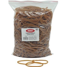 Resim Ekoset 100 x 5 MM Geniş Kauçuk Paket Ambalaj Lastiği 500 G 