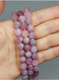 Resim Madagaskar Pembe Kuvars Taşı Royal Quality Faset Kesim Dizi 10mm Çok REnkli 