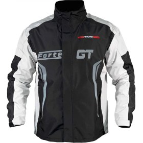 Resim ForteGT Taş Siyah Yağmurluk Takım 2001140 Su Geçirmez Polyester Yansıtıcı Özellikli 3XL 