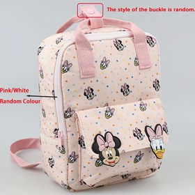 Resim Minnie Mouse & Daisy Duck Karikatür Sırt Çantası - Pembe Naylon Mesaj Tote, Ayarlanabilir Askı, Fermuar Kapanışı ve Eğlenceli Hayvan Baskı Tasarımı - Noel ve Paskalya Hediyeleri İçin İdeal, Günlük Stil, Noel Hediye Çantası | Eğlenceli Tasarım | Ayarlanabilir Askılı Çanta, Sevimli Sırt Çantaları 