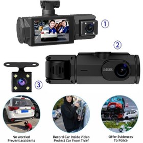 Resim gaman Profesyonel Full HD Araç İçi Kamerası - 180 Derece Döner Lensli Geniş Açılı Kayıt Sistemi 