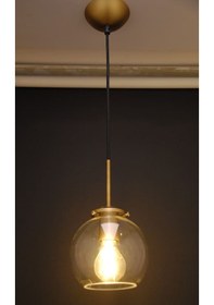 Resim Dekoratif Camlı Pirinç Kaplama Askı Takımlı Sarkıt (411068608) 