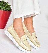 Resim Fox Shoes P555100003 Bej Hakiki Deri Günlük Kadın Ayakkabı 