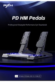 Resim pxn PD HM Hall Manyetik Sensörlü Gaz ve Fren Pedalı - Tam Metal Profesyonel Yarış Pedalı 