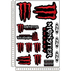 Resim Sponsor Marka Canavar Sticker Set A4 Çok Renkli 