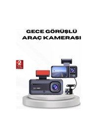 Resim Mey İthalat Full Hd Üç Kameralı Araç Kamerası G-sensörlü Ve Gece Görüşlü 