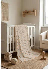 Resim Havuç Desenli Soft Touch Termal Bebek Battaniyesi Cbt0003 Renkli 