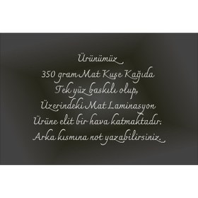 Resim Örün Matbaa Teşekkür Kartı Thanks Card 100 Adet/pcs 8x5 Cm Kart 